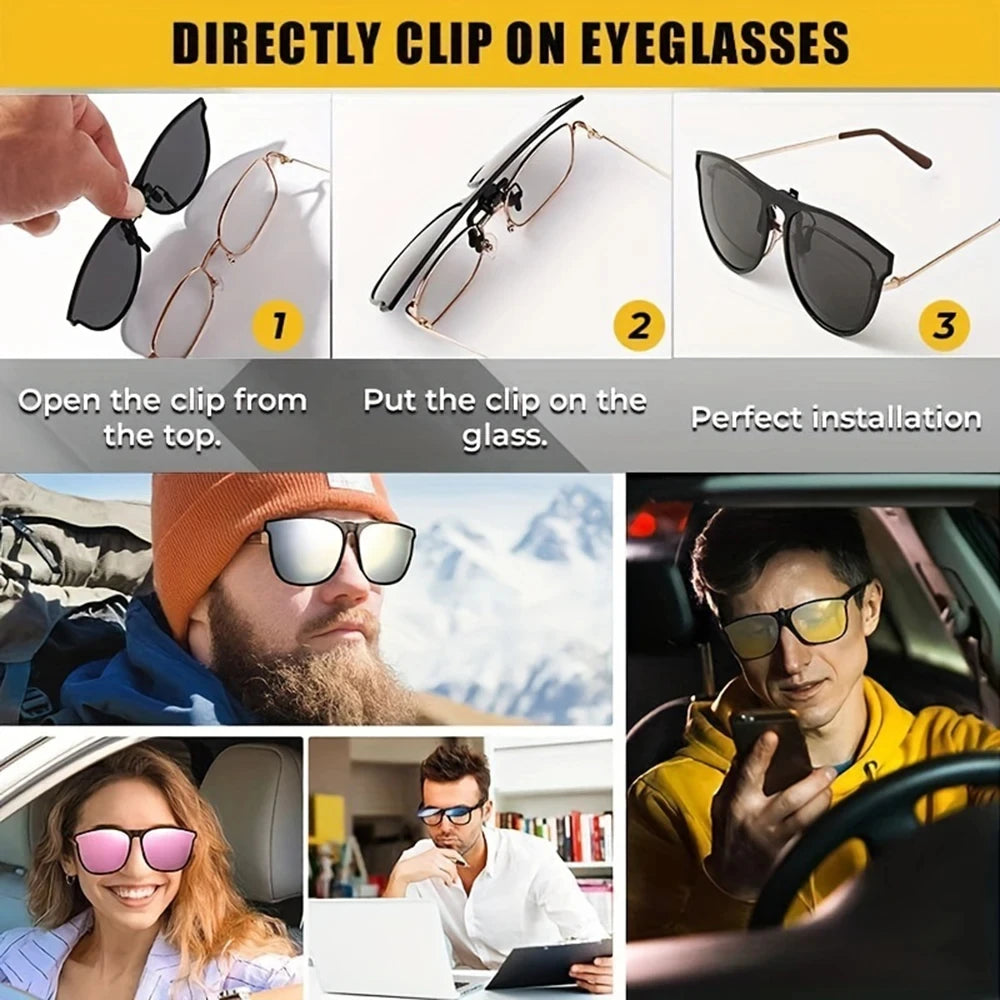 ShadeZen Clip-On Flip Sunglasses